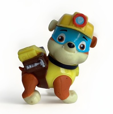 Paw Patrol Rubble Dog Figure Only Rubble s Dump Truck Light Blue Mask Glasses