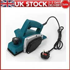 800W Electric Hand Planer 82mm Handheld Planing Machine Woodworking Tool UK Plug