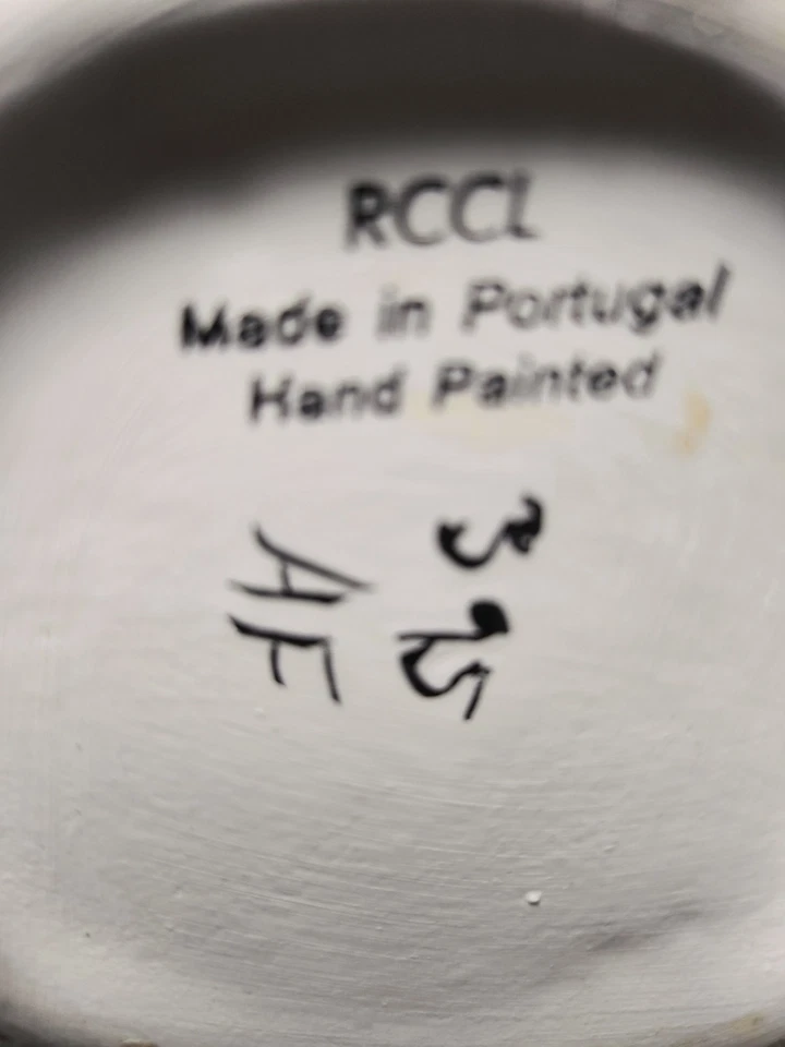 Jarra de agua floral azul y blanca de 9,5" - Hecha en Portugal RCCL pintada a mano Foto 4 de 4