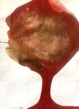 Abstract Mixed Media Painting on 11 X 15” Paper Contemporary