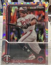 Topps Chrome MLB Baseball Trading Card Lot - Bader  Jeffers, Lee, Lindor, Perez