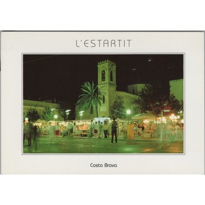 AK L'Estartit Costa Brava Nachtszene Spanien