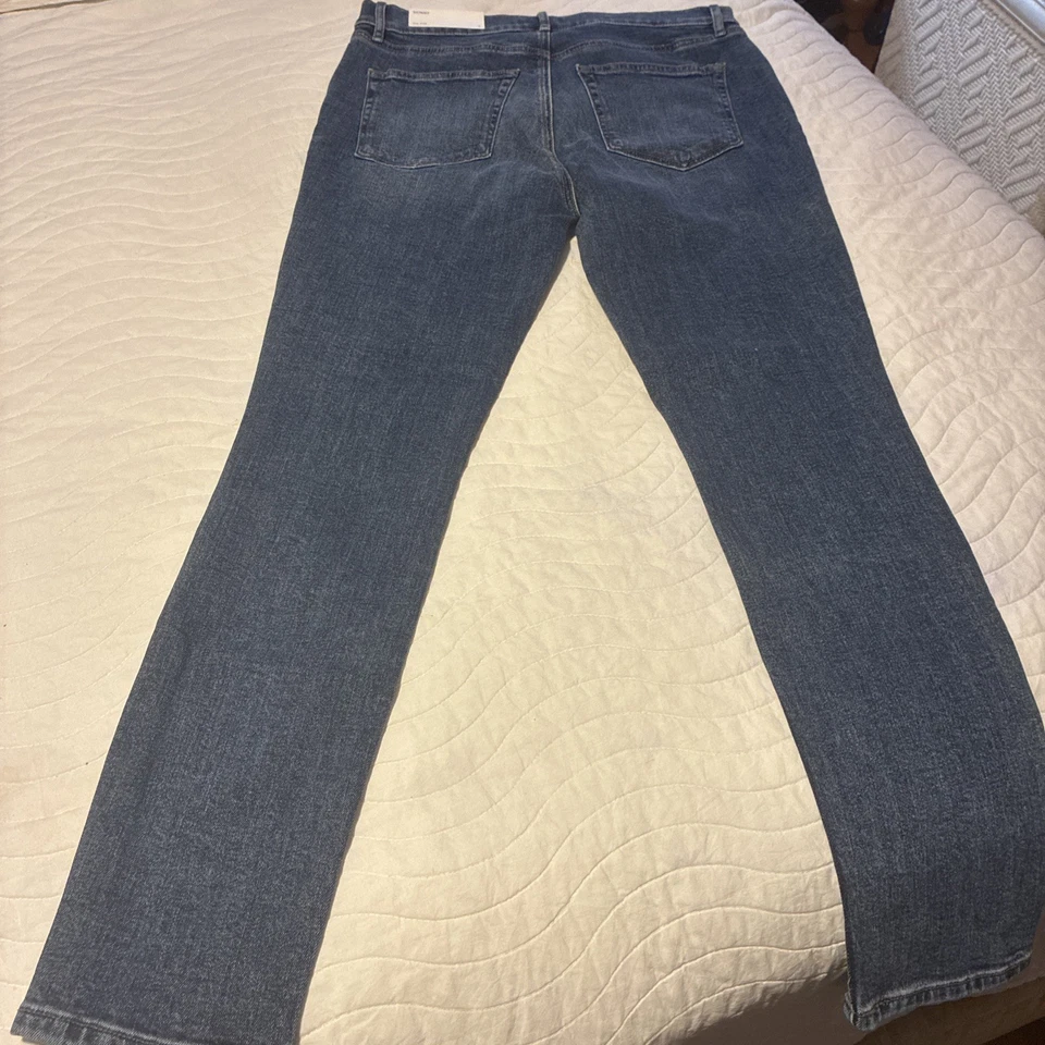 NWT Ann Taylor Loft Size 6/28 Modern Skinny Ankle Jeans Stretch Dark Blue Denim - Image 4 of 4