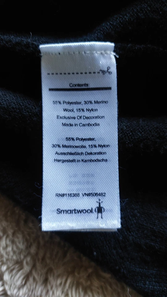 Smartwool Sparwood Men's Black Wool Blend Lightweight Crewneck Sweater | XL - Image 4 of 4