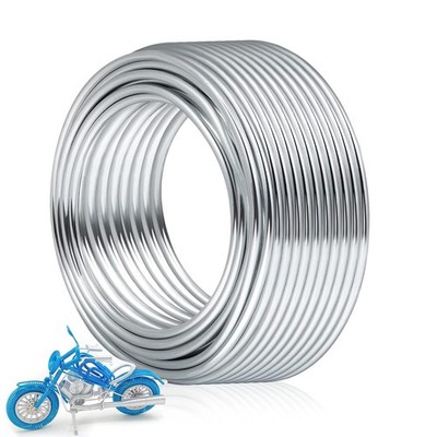 3mm Craft Wire for Sculpting, 52 Ft Aluminum Bendable Thick 3 mm, silver 