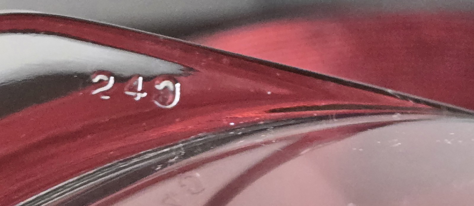 VINTAGE PYREX ENGLAND CLEAR GLASS TEARDROP MEASURING BOWL LITERS/PINTS