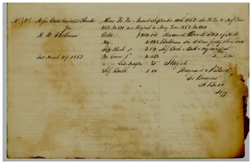 1853-1857 PA Court Ledger Hanson Bellman William W. Sibley Sheriff Bubb signiert - Bild 2 von 2