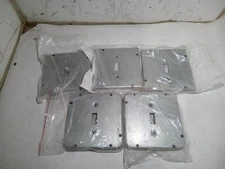 LOT OF 5, RSL 9 Toggle Switch Cover, 4 11/16" SQUARE DEVICE COVER (H4B)