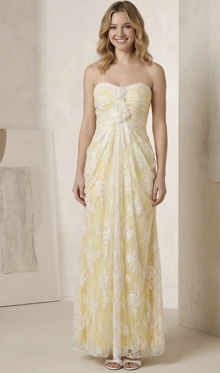 Lace Yellow Bridesmaid Dresses for sale | eBay