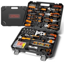 VonHaus Tool Kit Ultimate 120 pcs Tool Box Includes Hand Tools LED Torch Hex