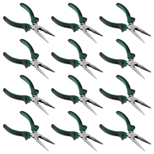 12 Pack 6 Inch Needle Nose Pliers, Spring Loaded Needle Nose Pliers ...