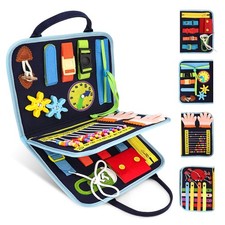 Busy Book for Toddlers - Montessori Busy Board with Sensory Activities for Le...