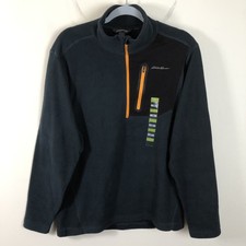 Eddie Bauer 1/4 Zip Pullover Men Sz M Blue