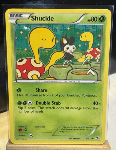 Shuckle 3/113 - Black White - Legendary Treasures - Pokemon Card - EXC/NM - Picture 1 of 2