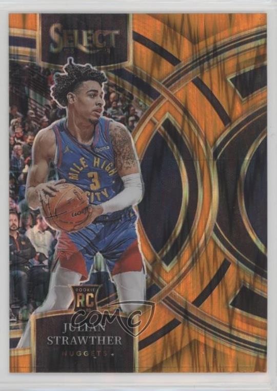 2023-24 Select Premier Level Orange Flash Prizm Julian Strawther Rookie RC 1d40