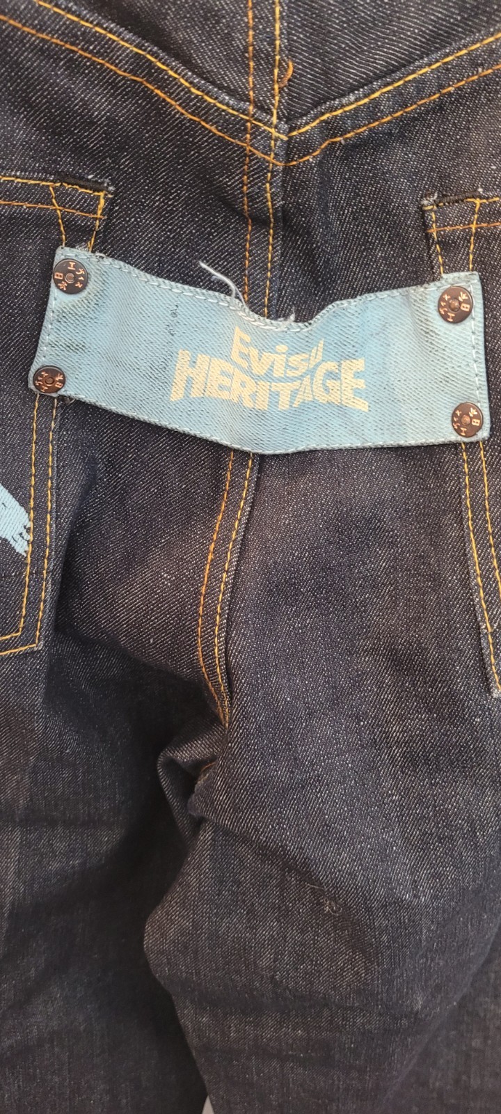 Evisu Heritage Indigo Genes Rare Men Seagull Logo Jeans Size 36 image 8