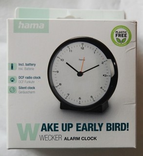WECKER Elegance Pro HAMA Alarm Clock Funkuhr geräuscharm beleuchtet weiß NEU OVP