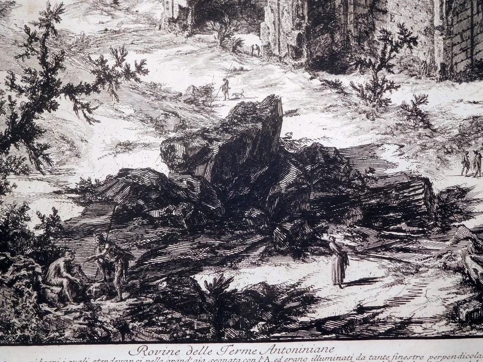 Radierung, Caracalla-Thermen in Rom, G.B. Piranesi, 1765, Wilton-Ely 209 - Bild 4 von 4