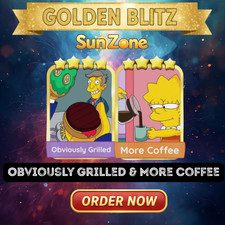 Stickers Golden Blitz Monopoly Go Obviously Grilled More Coffee Sticker