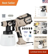 1000W HVLP Paint Sprayer with 1400ml Container & 6 Nozzles for Perfect Finishes