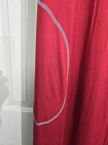 EKOUAER 54" Long Nightgown 2 Tone Red&Gray NWT Buttery Soft, Silky Feeling - Picture 6 of 8