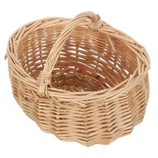 Wicker Basket with Handle Storage Small Baskets for Organizing Bathroom