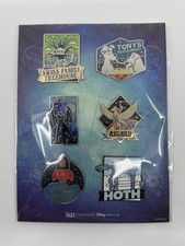 Disney D23 2020 Fantastic Worlds Member Gift Pin Set (4 Pins) - Pizza Planet, Asgard, Swiss Family Treehouse, Hoth