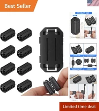 Effective Signal Noise Filter - 9PCS Ferrite Ring Clips for All Cable Sizes