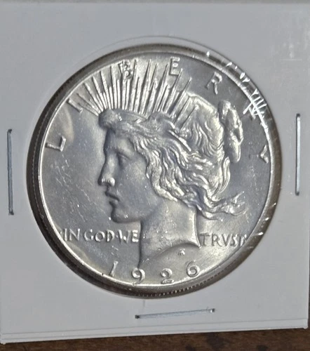 1926 S Silver Peace Dollar! Brilliant Uncirculated US Coin Santa Francisco Mint!