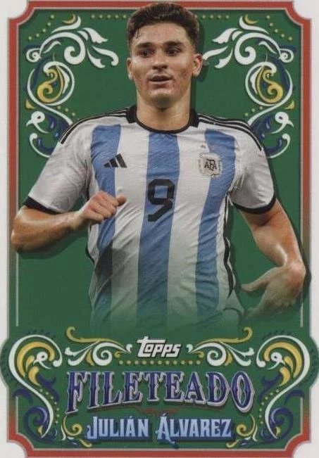 アルバレス　TOPPS ARGENTINA FILETEADO 25枚限定 2024-25 Topps Argentina Team Set - Julian Alvarez #46 for sale | eBay