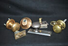 Lot of Vintage Door Hardware Knobs, Locks, Escutcheons, Catches & Plates 8 Items