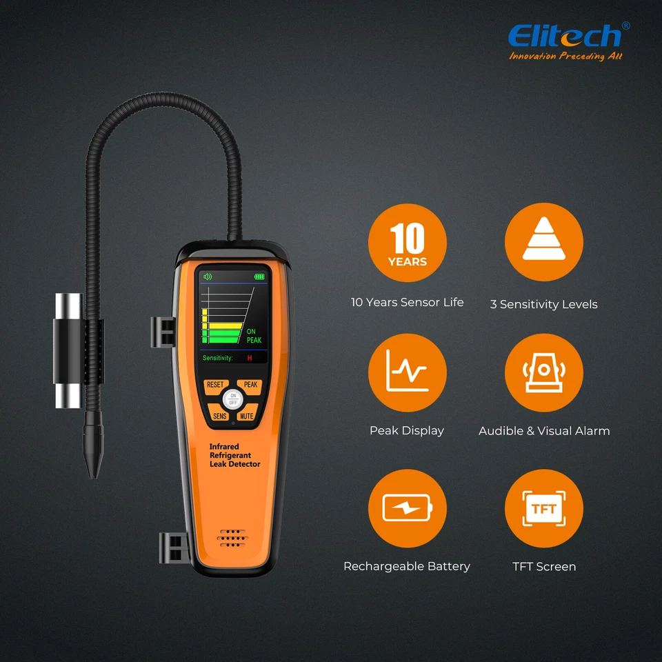 Elitech ILD-200 Advanced Refrigerant Leak Detector&WJL-6000 Halogen Tester HVAC  - Image 4 of 4