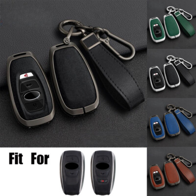 #ad Zinc Alloy Leather Car Key Case Cover For Subaru BRZ WRX Forester Impreza Legacy $27.90