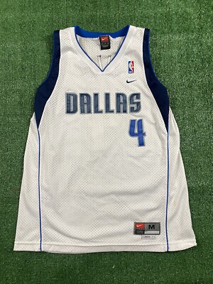 Michael Finley #4 Dallas Mavericks White 90s Nike Jersey Sz M