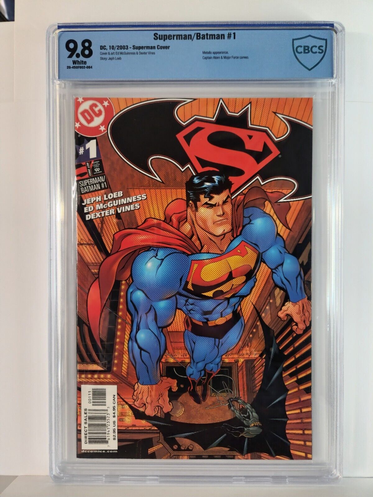 Superman Batman 1 - CBCS 9.8 White - Ed McGuinness - Superman Cover - DC 2003