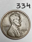 1923-S LINCOLN WHEAT CENT, low mintage date, nice very fine grade,  #334