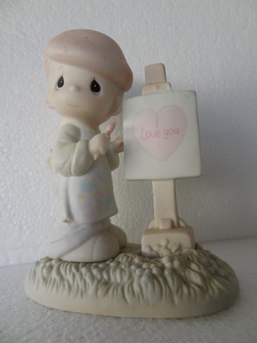 Precious Moments "Loving You Dear Valentine" 1986 Porcelain Figurine - Picture 5 of 6