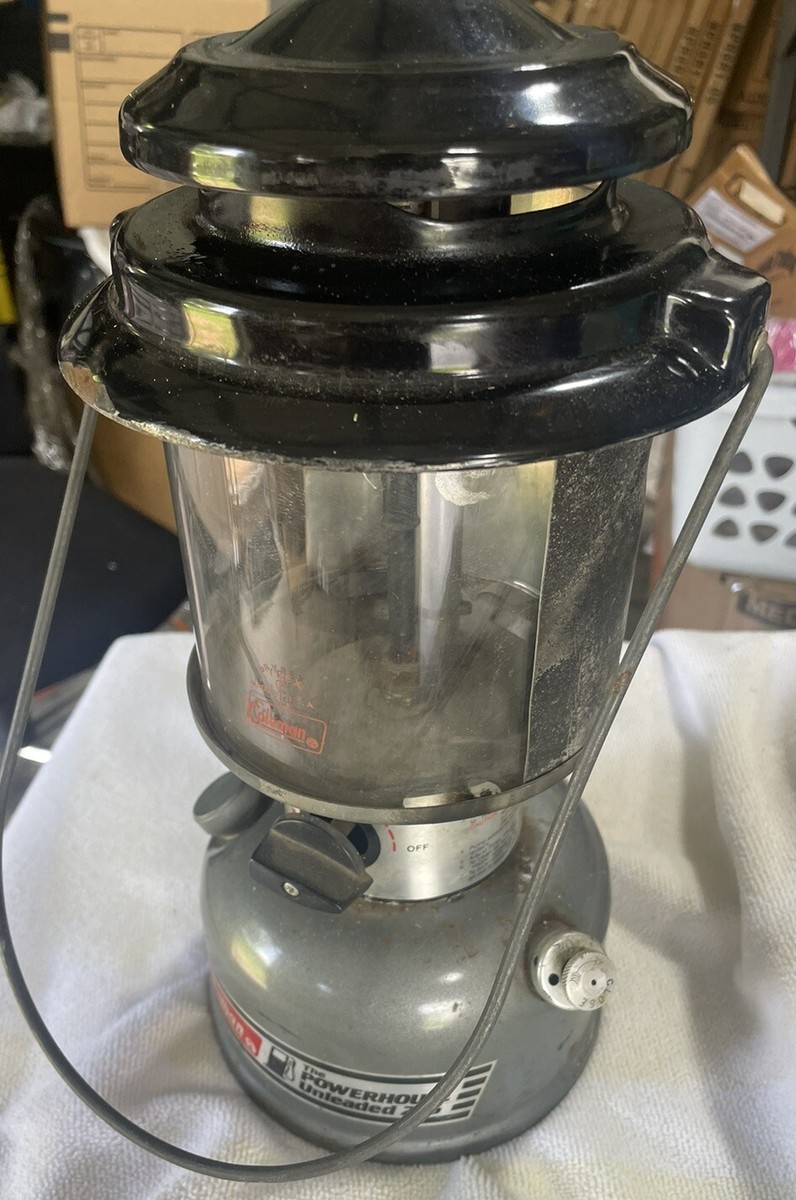 Coleman Lantern The Powerhouse Unleaded 295 Dual Fuel/Mantle Dated