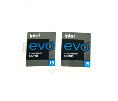 2Pcs Intel Evo Powered By Core i5 Sticker 18mm x 22mm Case Badge Decal