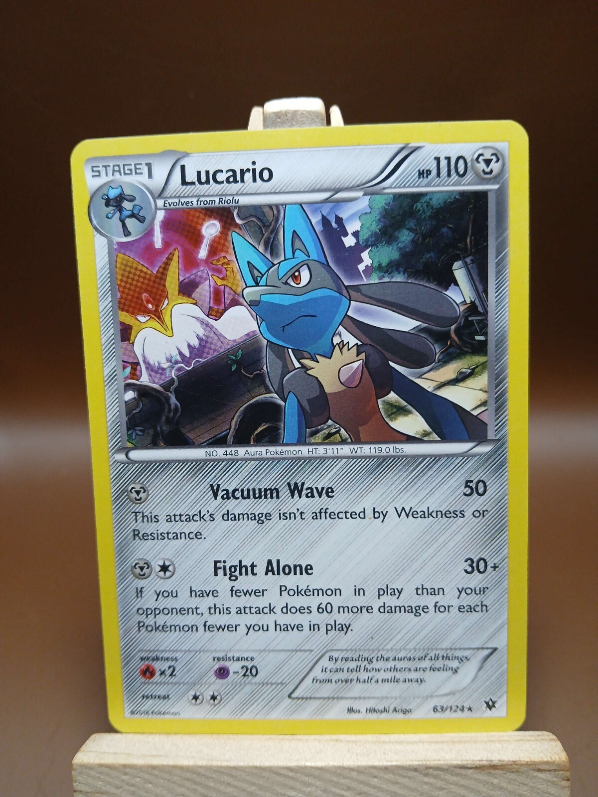 MP Lucario 63/124 Fates Collide Holo Rare Pokemon Card