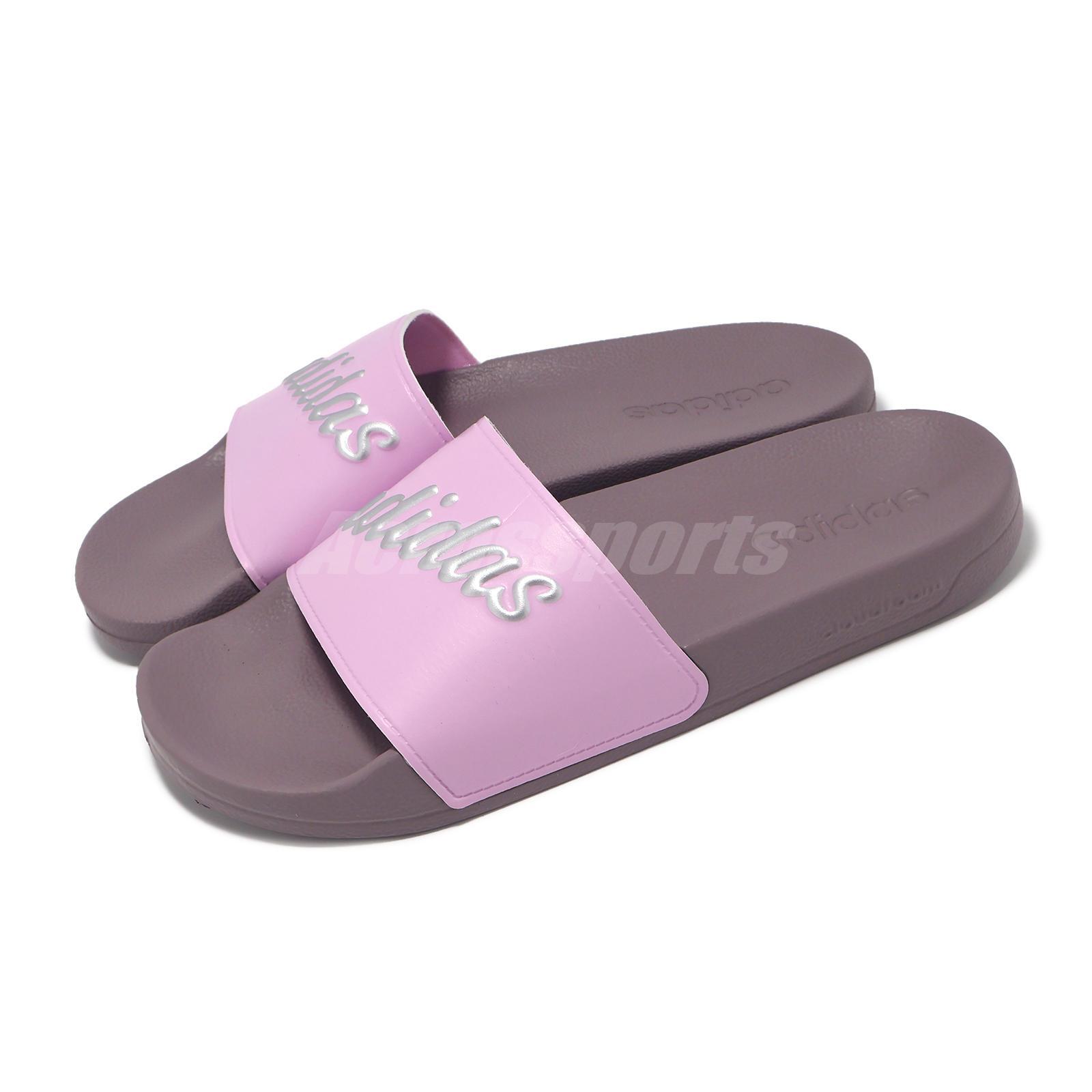 женские босоножки-слипоны adidas Adilette Shower Preloved Fig Серебристый металлик ID0406