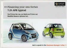 Smart ForTwo Finance Options Late 2010 UK Market Brochure Coupe Cabriolet