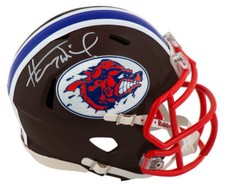 Henry Winkler Signed The Waterboy Mud Dogs Brown Custom Mini Helmet - (SS COA) Henry Winkler Signed The Waterboy Mud Dogs Brown Custom Mini Helmet - (SS COA)
