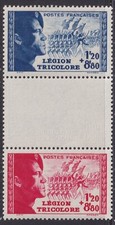 TIMBRE FRANCE 566A** Légion Tricolore     neuf sans charnière 1942