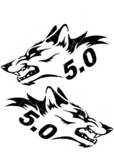 Coyote 5.0 mustang badge sticker decals 4.5 x2