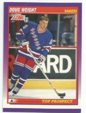 DOUG WEIGHT 1991-92 SCORE AMERICAN ROOKIE CARD MINT CONDITION NEW YORK RANGERS