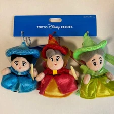 Tokyo Disney Resort Sleeping Beauty Keychain Flora Fauna Merryweather Japan