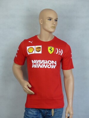 Puma Scuderia Ferrari Herren Team Drivers T-shirt 2019 Mission Win Now Gr. L