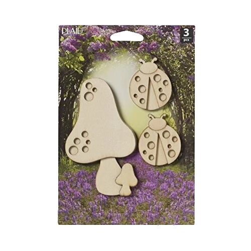 Wooden Mushroom Fairies Outdoor Ornaments & Statues
