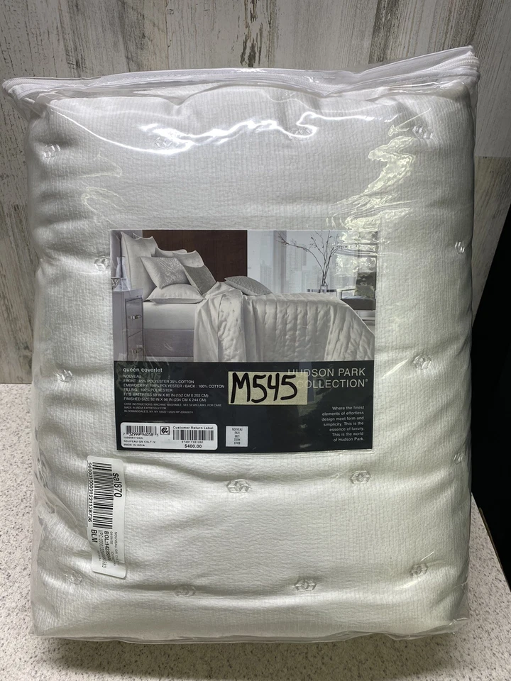 Hudson Park Collection Nouveau Queen Cobertor Color Marfil 92 pulgadas X 96 pulgadas Nuevo Foto 4 de 4